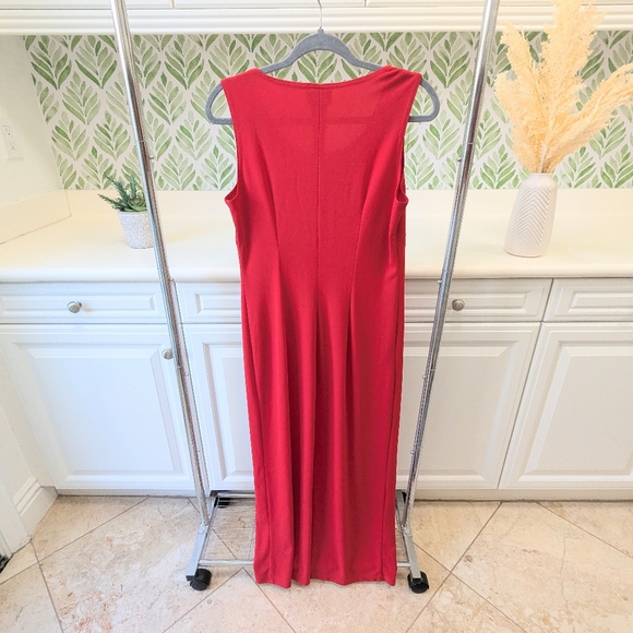 Scarlett Column Dress Red 10 Sleeveless - Picture 6 of 9